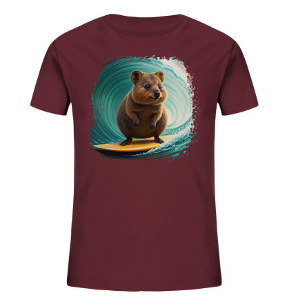 Quokka on Surfboard - Kids Organic Shirt