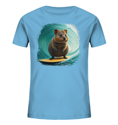 Quokka on Surfboard - Kids Organic Shirt